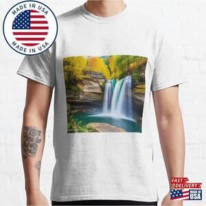 Waterfall Ai Print Classic T-Shirt